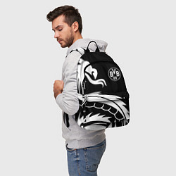 Рюкзак Borussia дракон белый, цвет: 3D-принт — фото 2