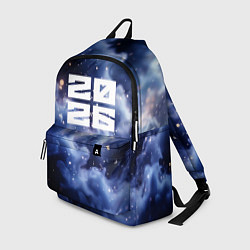Рюкзак 2026 синяя дымка с искрами, цвет: 3D-принт