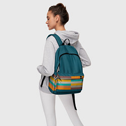 Рюкзак Индиго и шумовой градиент заката с текстурой, цвет: 3D-принт — фото 2