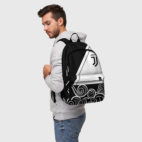 Рюкзак Ювентус геометрия полосы текстура / 3D-принт – фото 5