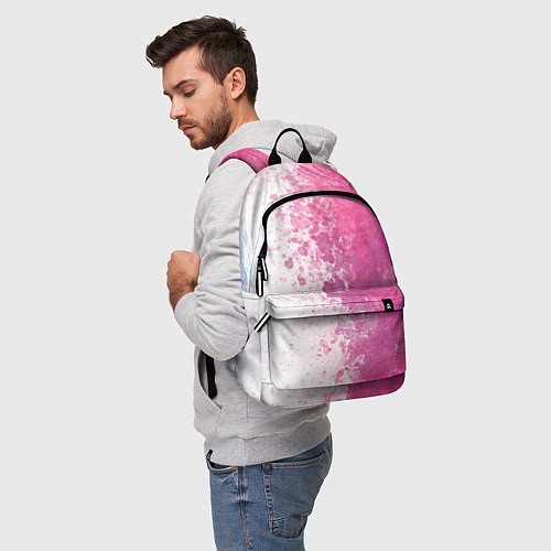 Рюкзак Белый и розовый / 3D-принт – фото 5