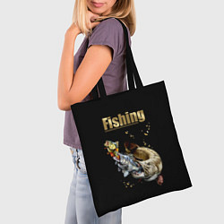 Сумка-шопер Gold Fishing, цвет: 3D-принт — фото 2