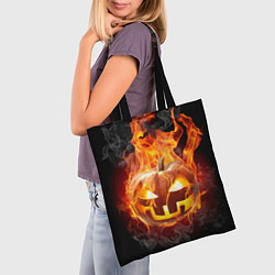 Сумка-шопер Огненная стихия хэллоуин, цвет: 3D-принт — фото 2