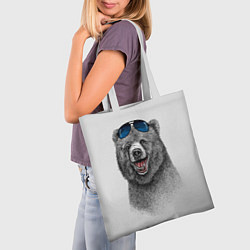 Сумка-шопер Счастливый медведь, цвет: 3D-принт — фото 2