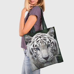 Сумка-шопер Белый тигр, цвет: 3D-принт — фото 2