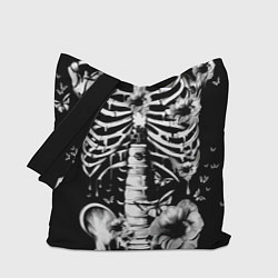 Сумка-шопер Floral Skeleton, цвет: 3D-принт