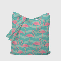 Сумка-шопер Flamingo Pattern, цвет: 3D-принт