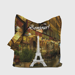 Сумка-шопер Bonjour - Paris, цвет: 3D-принт