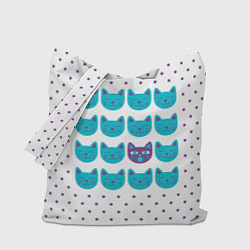 Сумка-шопер Кошачье настроение, цвет: 3D-принт