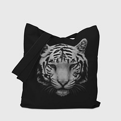 Сумка-шопер Серый тигр, цвет: 3D-принт