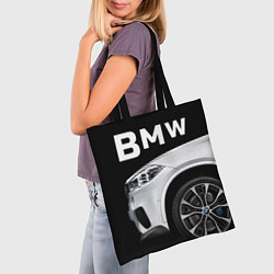 Сумка-шопер BMW: White Style, цвет: 3D-принт — фото 2