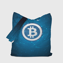 Сумка-шопер Bitcoin Blue, цвет: 3D-принт