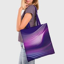 Сумка-шопер Фиолетовые Волны, цвет: 3D-принт — фото 2