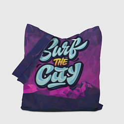 Сумка-шопер Surf the City Purple, цвет: 3D-принт