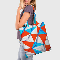 Сумка-шопер Треугольники, цвет: 3D-принт — фото 2