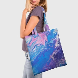 Сумка-шопер Tie-Dye Blue & Violet, цвет: 3D-принт — фото 2