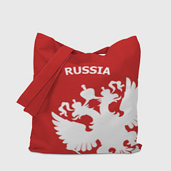 Сумка-шопер Russia: Red & White, цвет: 3D-принт