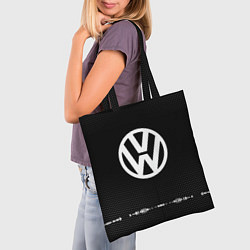 Сумка-шопер Volkswagen: Black Abstract, цвет: 3D-принт — фото 2