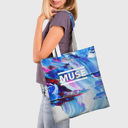 Сумка-шопер MUSE: Blue Colours, цвет: 3D-принт — фото 2