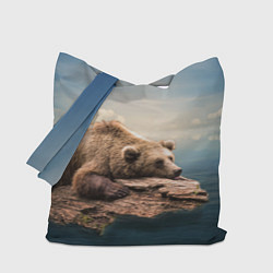Сумка-шопер Грустный медведь, цвет: 3D-принт