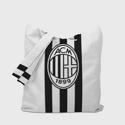 Сумка-шопер AC Milan: Black & White, цвет: 3D-принт