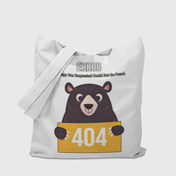 Сумка-шопер Error 404: Bear, цвет: 3D-принт