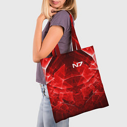 Сумка-шопер Mass Effect: Red Armor N7, цвет: 3D-принт — фото 2