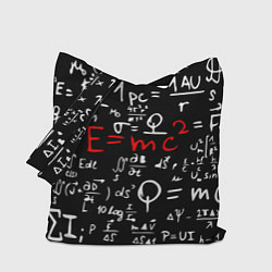 Сумка-шопер E=mc2: Black Style, цвет: 3D-принт