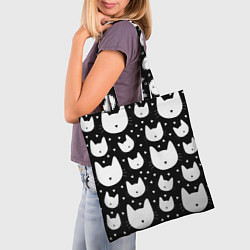 Сумка-шопер Love Cats Pattern, цвет: 3D-принт — фото 2