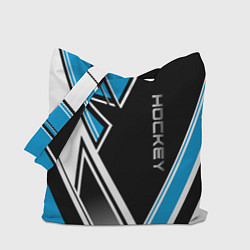 Сумка-шопер Hockey black blue white, цвет: 3D-принт