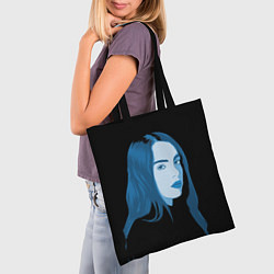 Сумка-шопер Billie Eilish: Blue Style, цвет: 3D-принт — фото 2