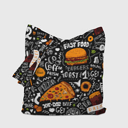 Сумка-шопер Fast Food, цвет: 3D-принт