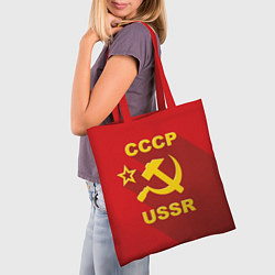 Сумка-шопер СССР - серп молот, цвет: 3D-принт — фото 2