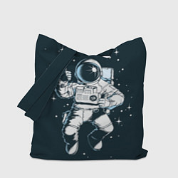 Сумка-шопер Космонавт - открытый космос, цвет: 3D-принт