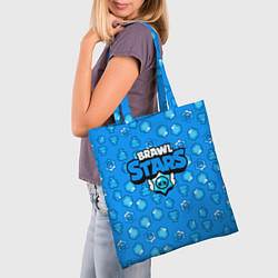 Сумка-шопер Brawl Stars: Blue Team, цвет: 3D-принт — фото 2