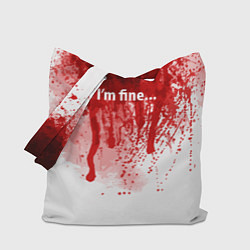 Сумка-шопер Im fine halloween, цвет: 3D-принт