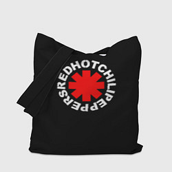 Сумка-шоппер Red Hot chili peppers logo on black