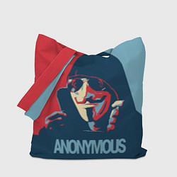 Сумка-шопер Anonymous поп арт мем, цвет: 3D-принт