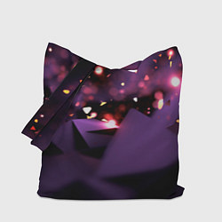 Сумка-шоппер Фиолетовая абстракция с блестками