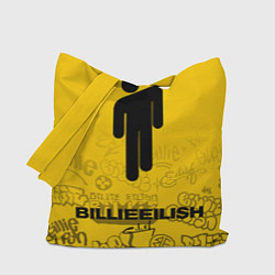 Сумка-шопер Billie Eilish: Yellow Manikin, цвет: 3D-принт