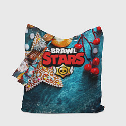 Сумка-шопер Brawl Stars новогодний, цвет: 3D-принт