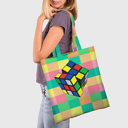 Сумка-шопер Кубик Рубика, цвет: 3D-принт — фото 2