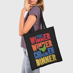 Сумка-шопер Winner Chicken Dinner, цвет: 3D-принт — фото 2