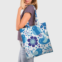 Сумка-шопер Воробушки, цвет: 3D-принт — фото 2