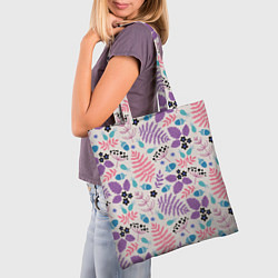 Сумка-шопер Forest leaves invert, цвет: 3D-принт — фото 2