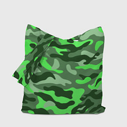 Сумка-шопер CAMOUFLAGE GREEN, цвет: 3D-принт