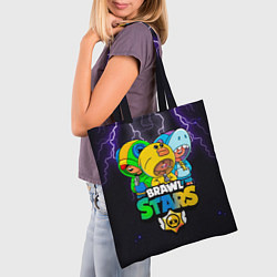 Сумка-шопер Brawl Stars Leon Trio, цвет: 3D-принт — фото 2