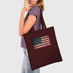 Сумка-шопер USA флаг, цвет: 3D-принт — фото 2