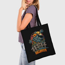 Сумка-шопер Веселый Хэллоуин, цвет: 3D-принт — фото 2