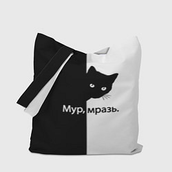 Сумка-шопер Черный кот, цвет: 3D-принт